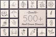 500+ Hand Drawn Elements -Bundle-, an Animal Illustration by CARROTDESIGN (Thumbnail 1 of 6)