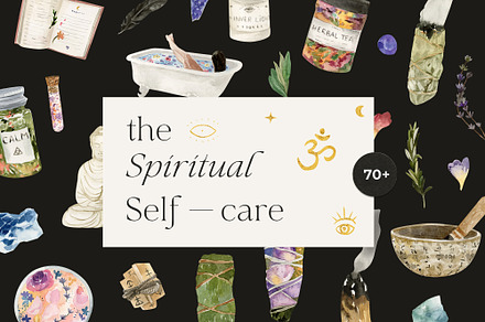 The Spiritual Self-Care rituals, a Healthcare Illustration by Lana Elanor