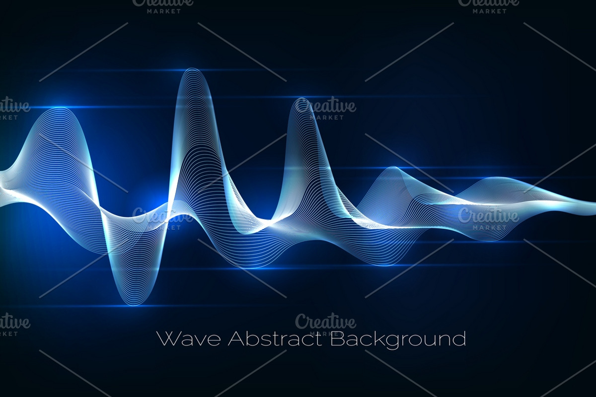 Sound wave abstract background, a Technology Illustration by Microvector