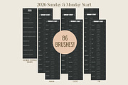 2026 Procreate Calendar Brush Set, a Brush Add-On by Sometimes Crafter Studio (Thumbnail 4 of 6)