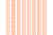 Peach Lace Vector Borders, an Illustration by Amanda Ilkov (Thumbnail 3 of 5)