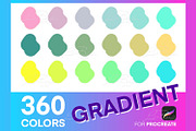 360 Procreate Gradient Color Swatch, a Palette Add-On by LiuBi Art (Thumbnail 2 of 2)