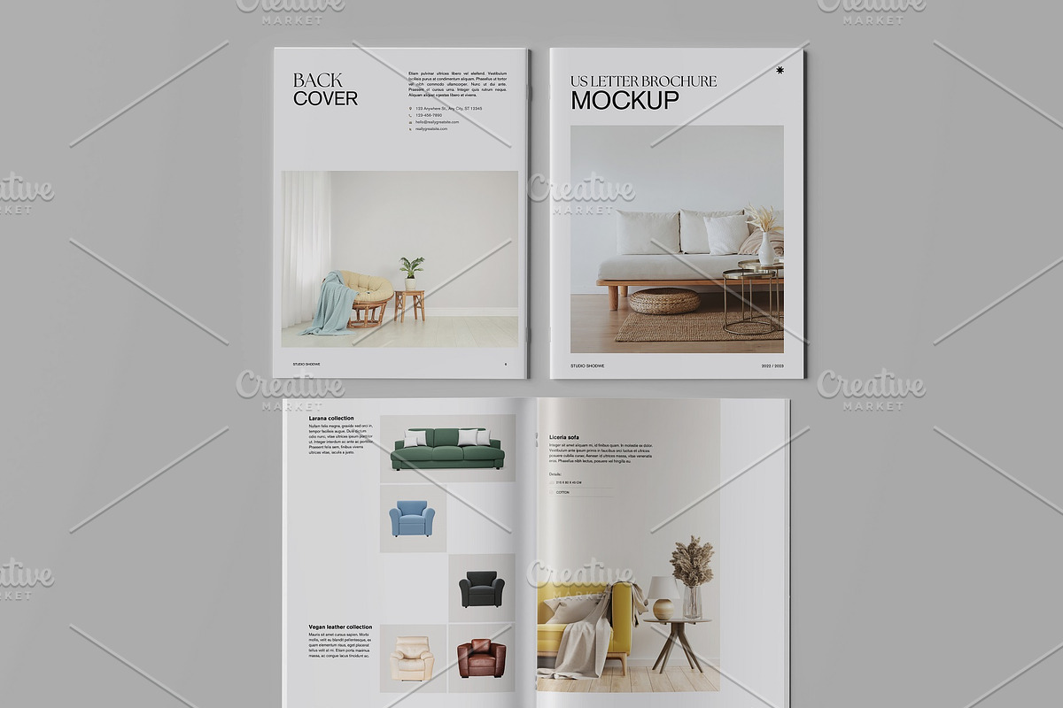 Us Letter Brochure Mockup, a Books & Magazine Mockup by Tokobeta (Photo 7 of 12)
