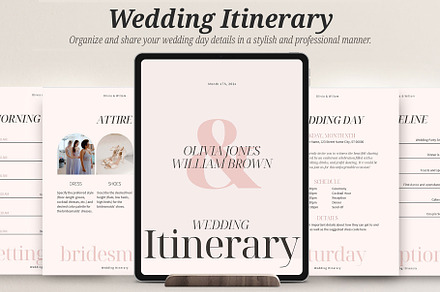 Wedding Weekend Guide template, a Magazine Template by 3.14&Co