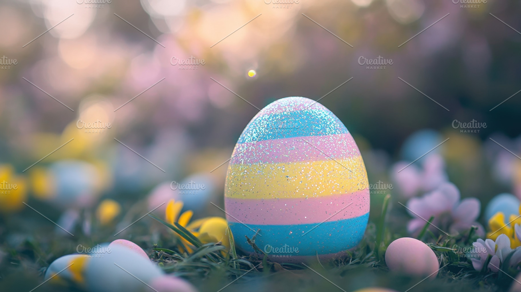 Easter egg in spring garden, a Photo by Beautiful things