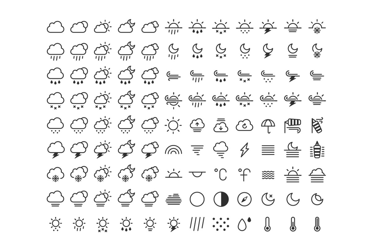 Weather Glyph Set, an Icon by Web Icon Set (Photo 4 of 4)