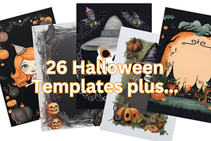 Halloween Invites & Mockups