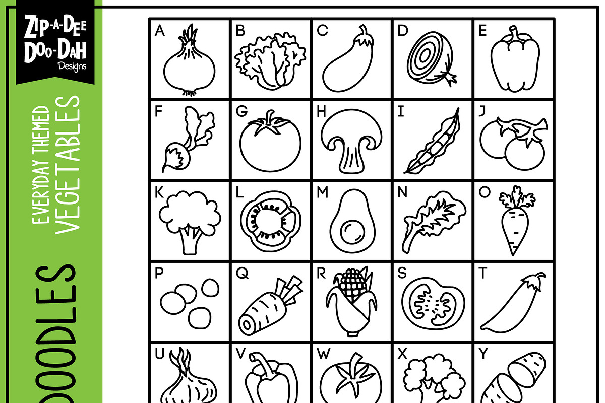 Vegetables Doodle Font preview 2