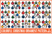 Colorful Christmas Ornament Pattern, a Graphic by yasushie (Thumbnail 1 of 16)