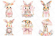Cute Rabbit Easter Coquette Clipart, an Illustration by DreamPrint404 (Thumbnail 5 of 6)