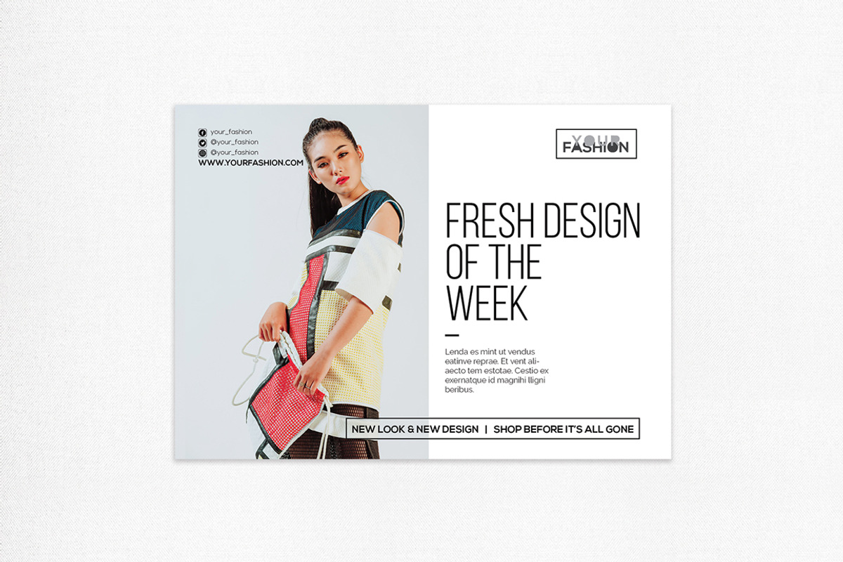 Fashion Postcard Flyer, a Card Template by BetterSry (Photo 3 of 7)