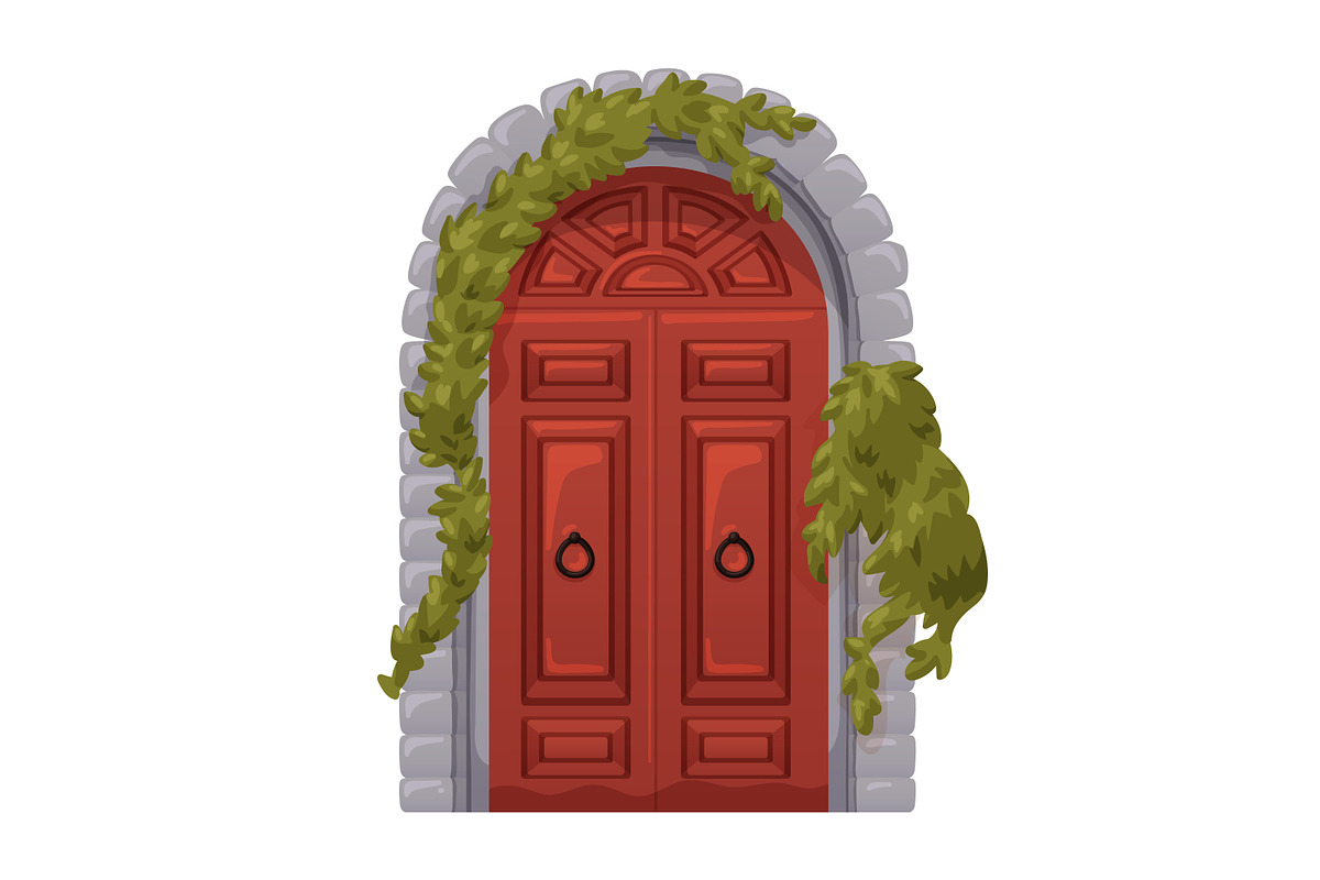 Old medieval castle doors set, an Object Illustration by Good Studio (Photo 9 of 13)