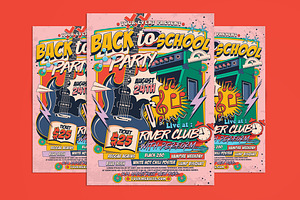 Back to School Party Flyer, a Flyer Template by Muhamad Iqbal hidayat