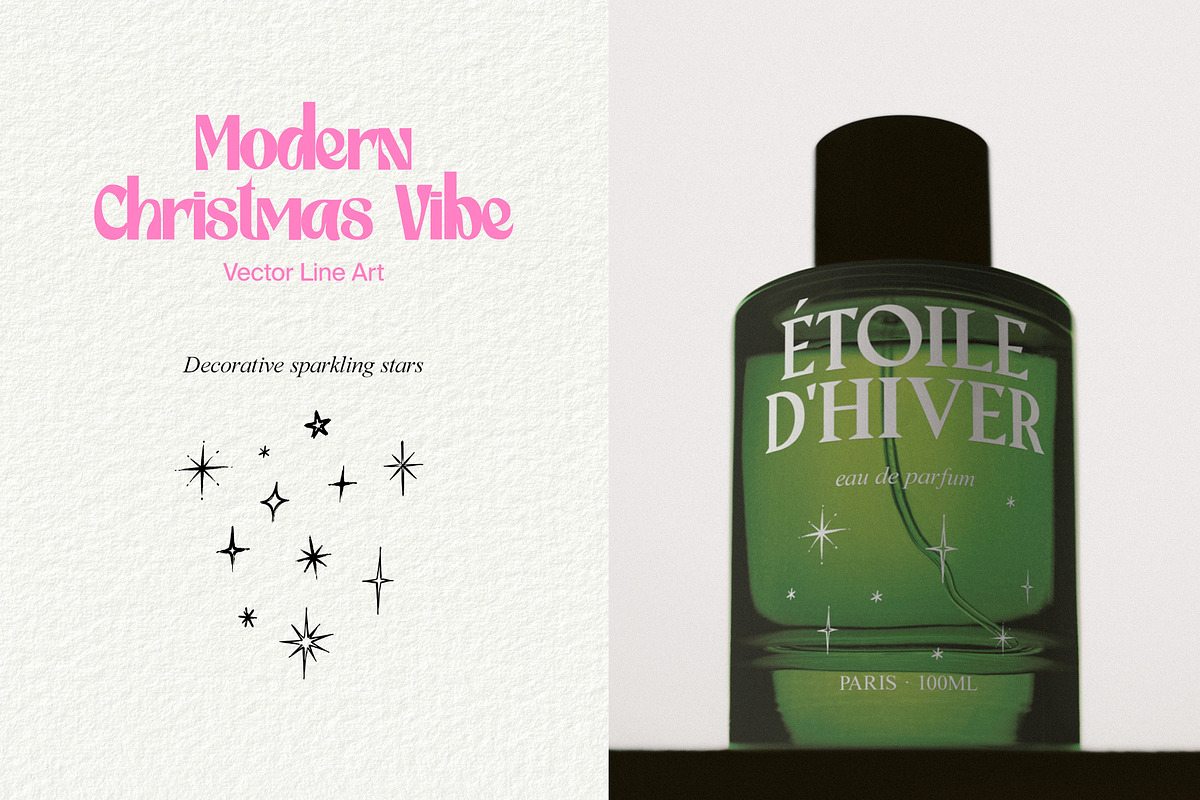 Christmas Vibe: Vector Line Art, a Seasonal Illustration by divanovskaya_nv (Photo 12 of 15)