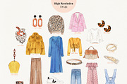 Trendy Fashion Items in Watercolor, an Object Illustration by Sweet Oh Sour (Thumbnail 4 of 4)