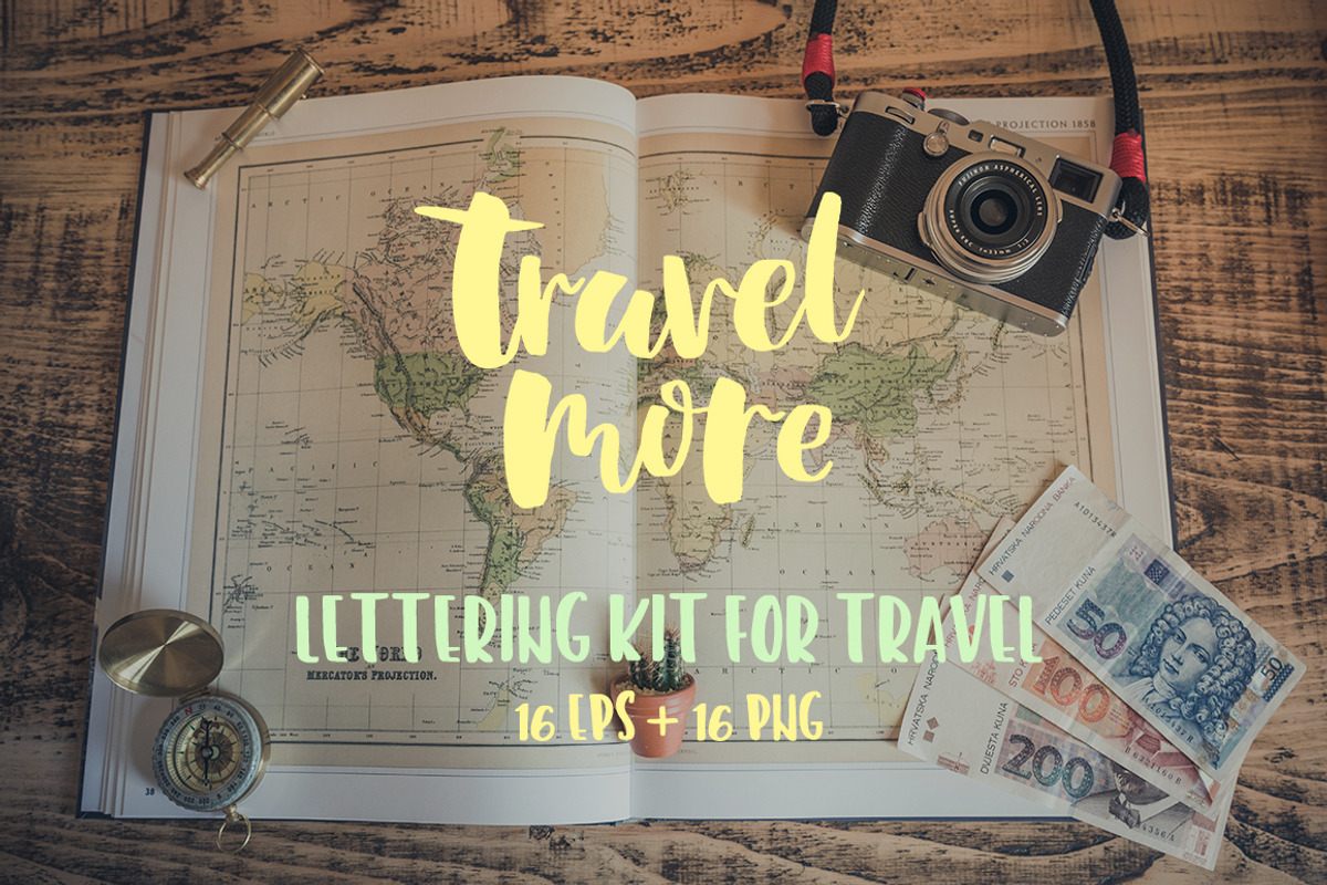 Lettering kit for Travel, an Illustration by Good Genie (Photo 1 of 8)