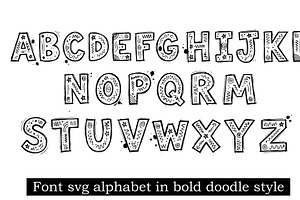 SVG Cute Hand drawn doodle alphabet