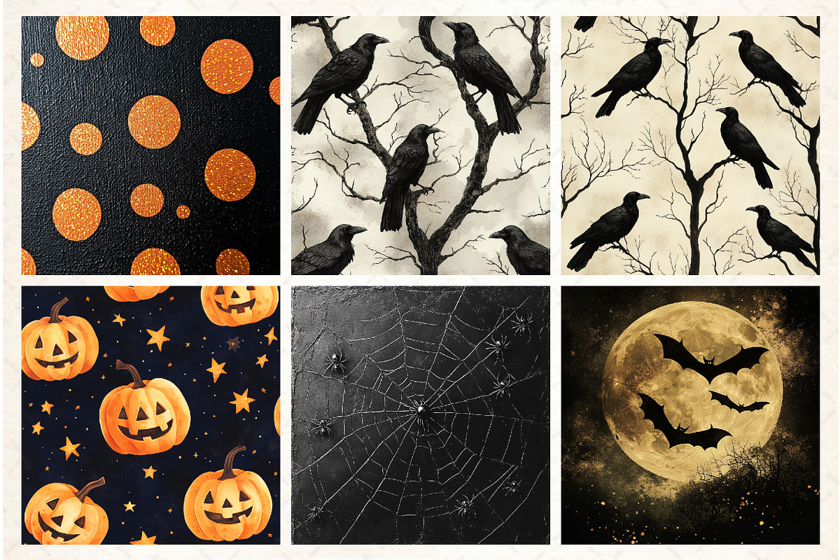 Halloween Digital Papers, a Pattern Graphic by Libby Wishes (Photo 3 of 6)