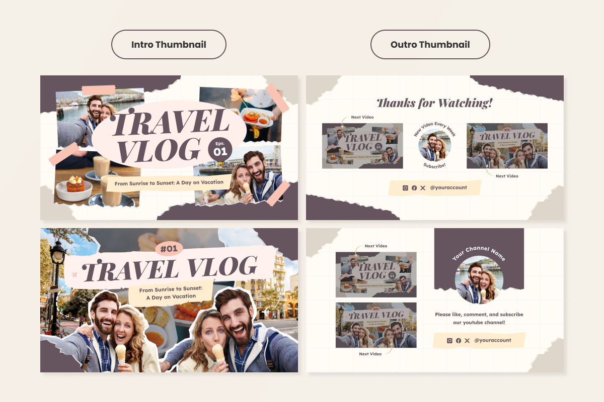Travel YouTube Thumbnail Design, a Social Media Template by twinstd (Photo 2 of 2)