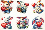Cute Vintage Rabbit Watercolor, an Illustration by DreamCafeArt (Thumbnail 2 of 4)