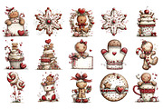Sweet Watercolor Gingerbread Png, an Illustration by Craft Nest (Thumbnail 3 of 6)