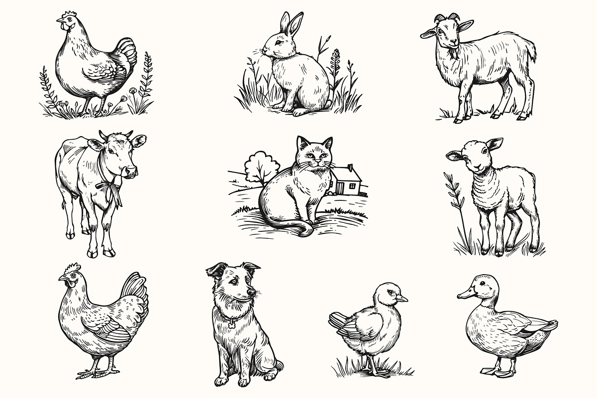 Farm life illustration set, an Object Graphic by NatalieArtShop (Photo 4 of 10)