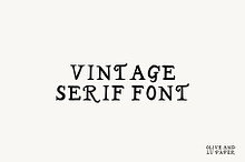 Vintage Serif Font