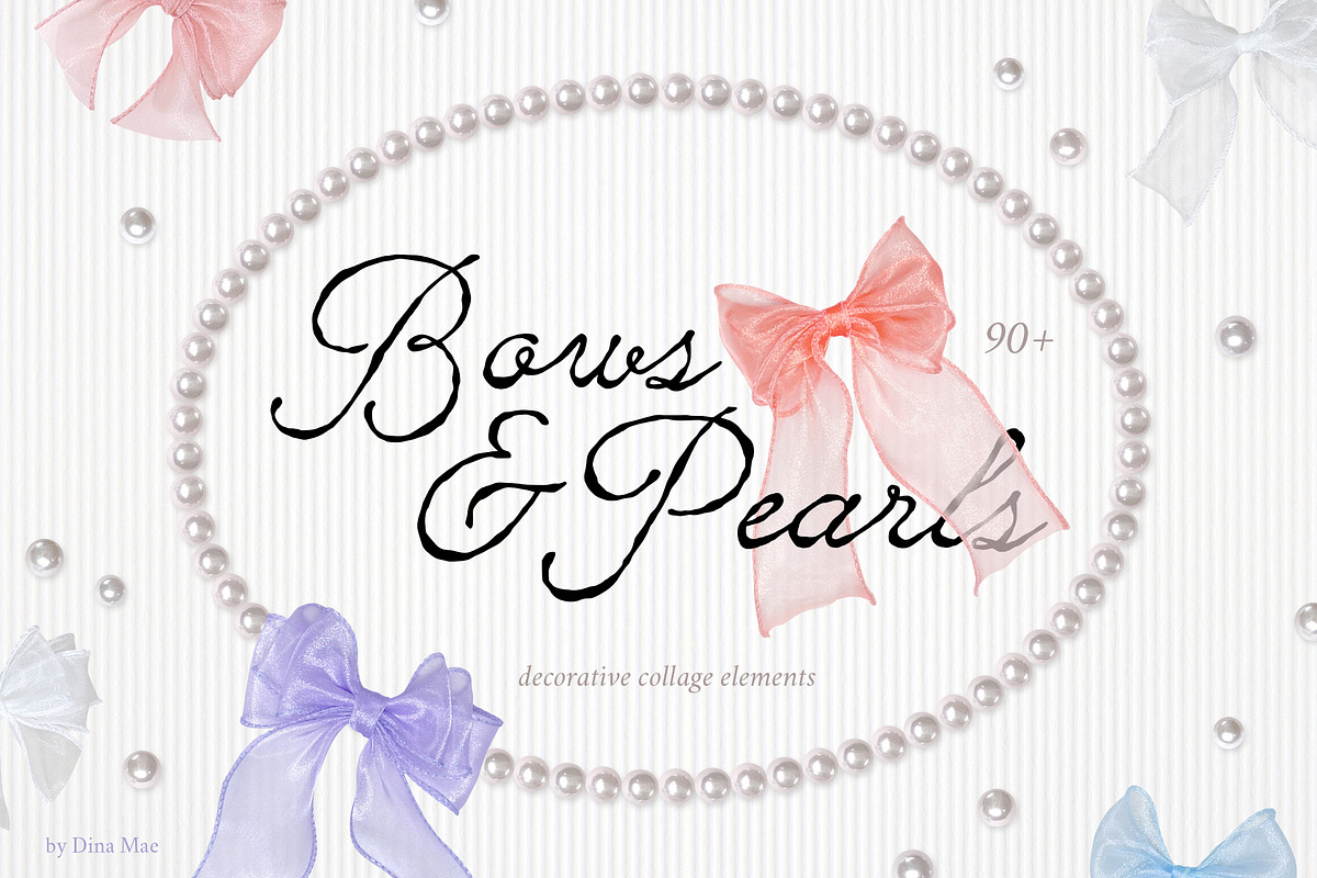 Bows & Pearls Graphic Collection, an Object Graphic by Dina Mae (Photo 1 of 12)