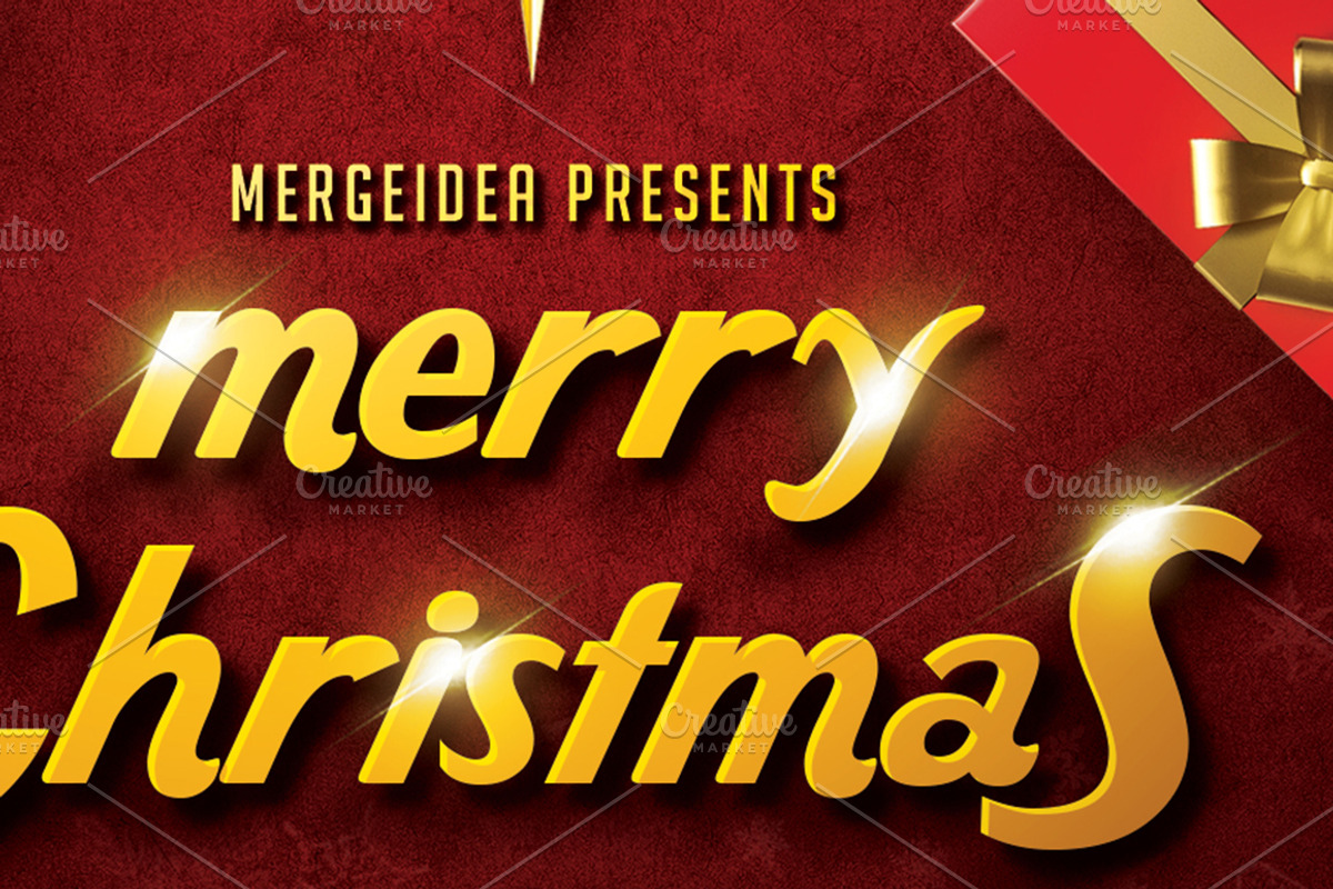 Merry Christmas Party Flyer, a Flyer Template by MergeIdea (Photo 3 of 3)