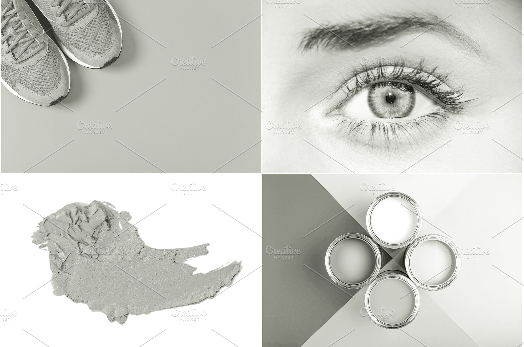 Grey monochrome mood board for, a Background Photo by Anna Efetova