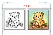 Cozy Bear Coloring Book, an Animal Illustration by Ink Gallery (Thumbnail 5 of 9)