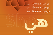 Gumela Arabic, Complete Family, a Sans Serif Font by Namela Studio (Thumbnail 3 of 8)