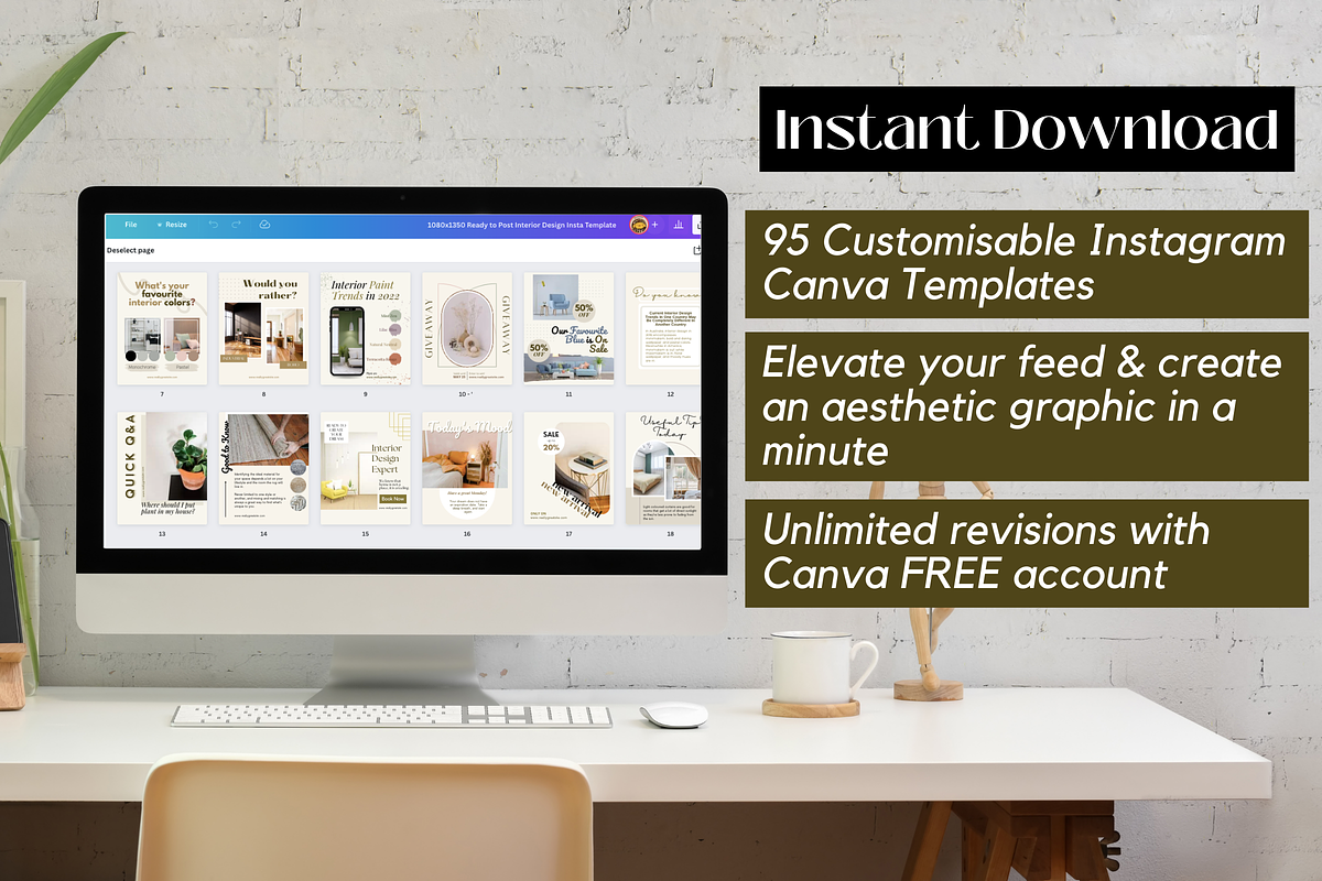 Interior Design Instagram Template, a Social Media Template by Kindelight (Photo 5 of 7)