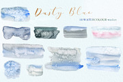 Dusty blue gold. Watercolor flowers, a Texture Illustration by LABFcreations (Thumbnail 11 of 12)