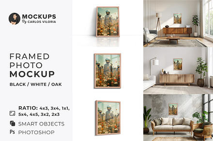 Framed Photo Mockups Bundle 01
