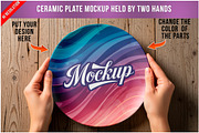 Ceramic Plate Mockup Held  PSD, a Mockup by Bruno's Shop (Thumbnail 1 of 4)