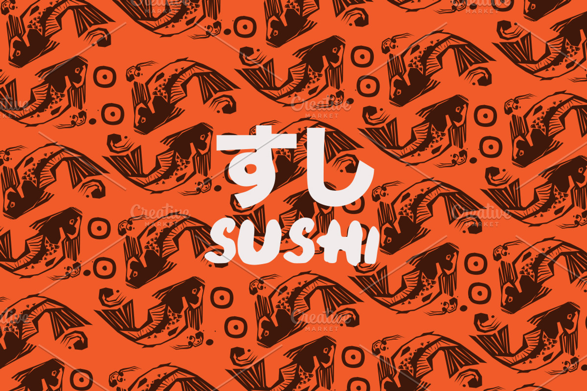 Papercut Style Sushi Elements, a Food Illustration by Astro Circo (Photo 7 of 9)