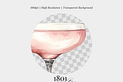 Pink Champagne Cocktail Illustration, an Illustration by 1801Prints (Thumbnail 4 of 4)