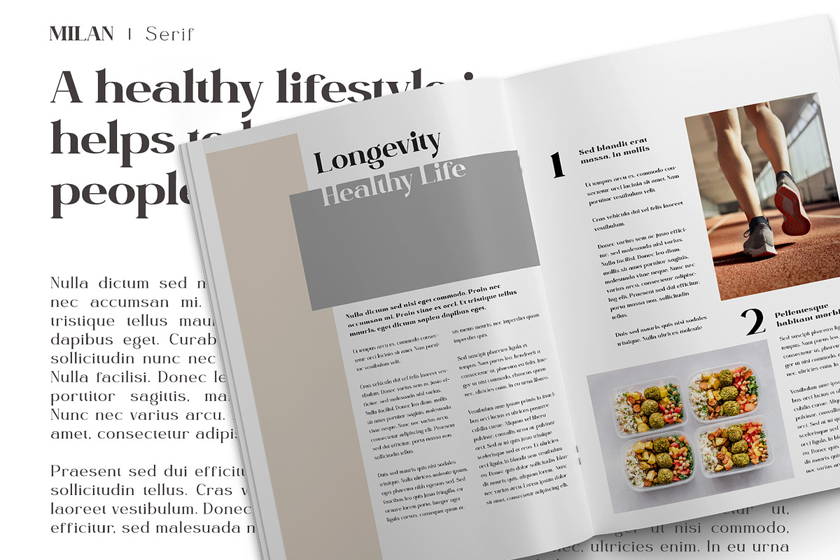 Milan-Serif Font Family, a Serif Font by din-studio.com (Photo 4 of 11)