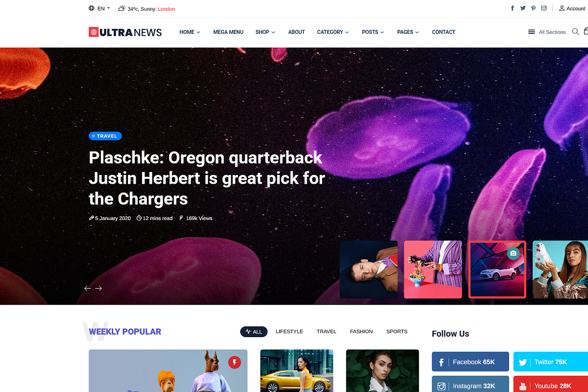 Ultranews - Magazine HTML Template, a HTML Template by AliThemes (Photo 3 of 4)