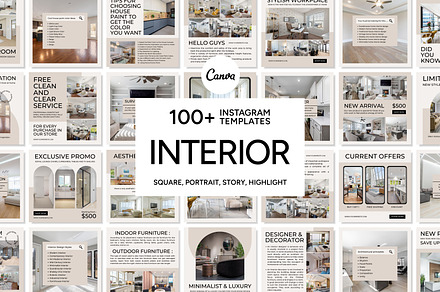 Interior Cream Template, a Social Media Template by Kalubuak
