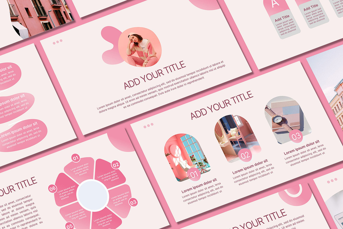 Pink Powerpoint Template, a Presentation Template by SKY CREATION (Photo 1 of 6)
