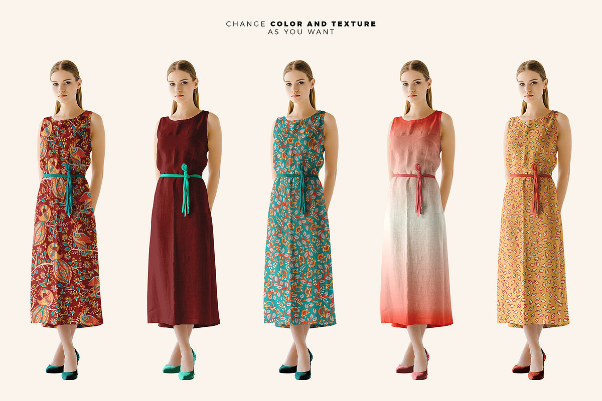 Women's Sleeveless Dress Mockup, a Product Mockup by Designertale (Photo 2 of 7)