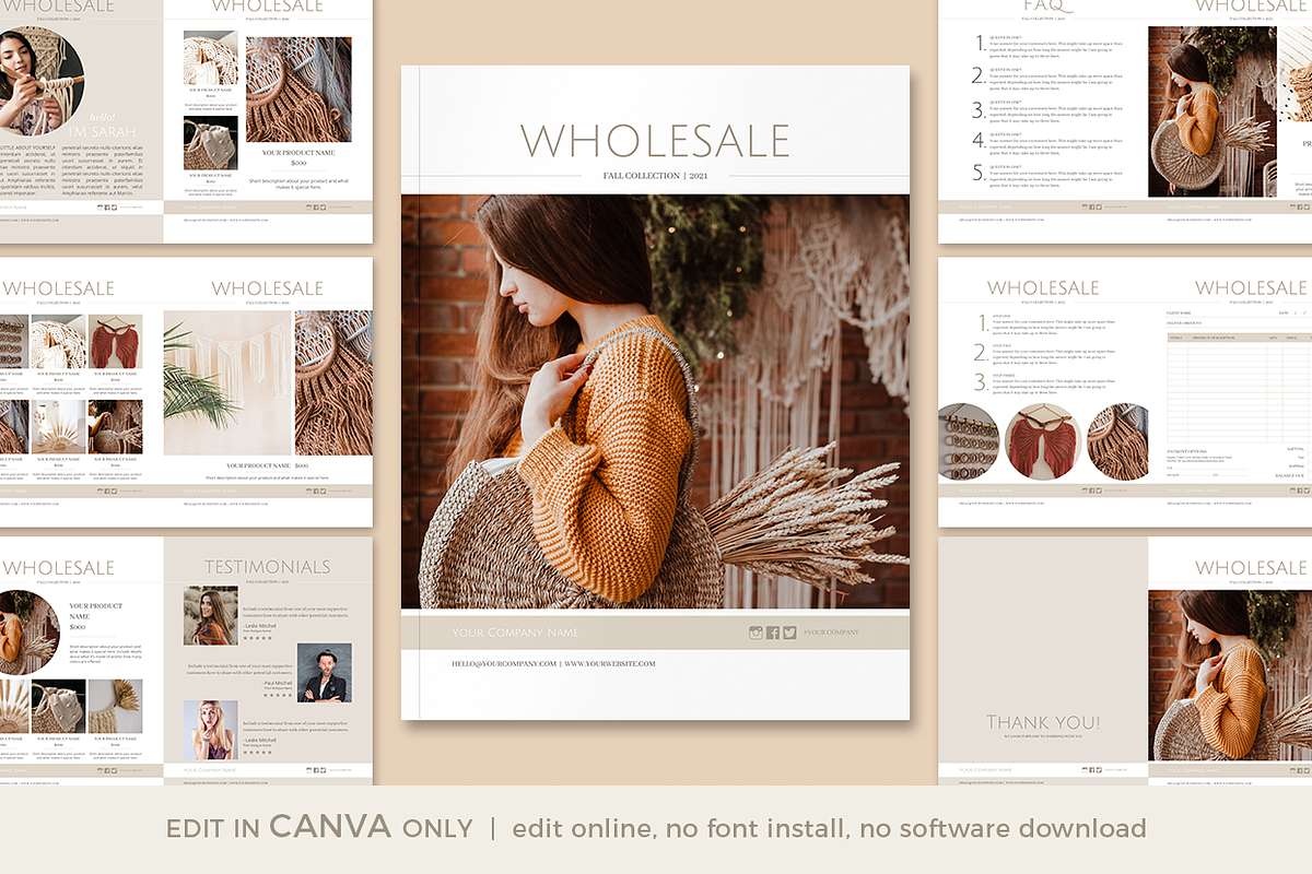 CANVA Wholesale Catalog Template, a Magazine Template by Digiluxe (Photo 1 of 5)