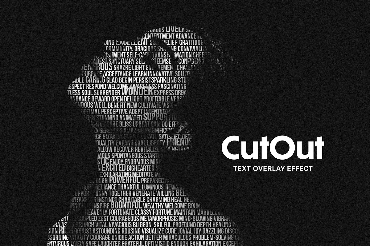 Cut Out Text Overlay Effect, a Layer Style Add-On by Design Squad (Photo 1 of 4)