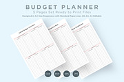 Budget Planner Pages Set V-19, a Stationery Template by shahsoft (Thumbnail 1 of 3)