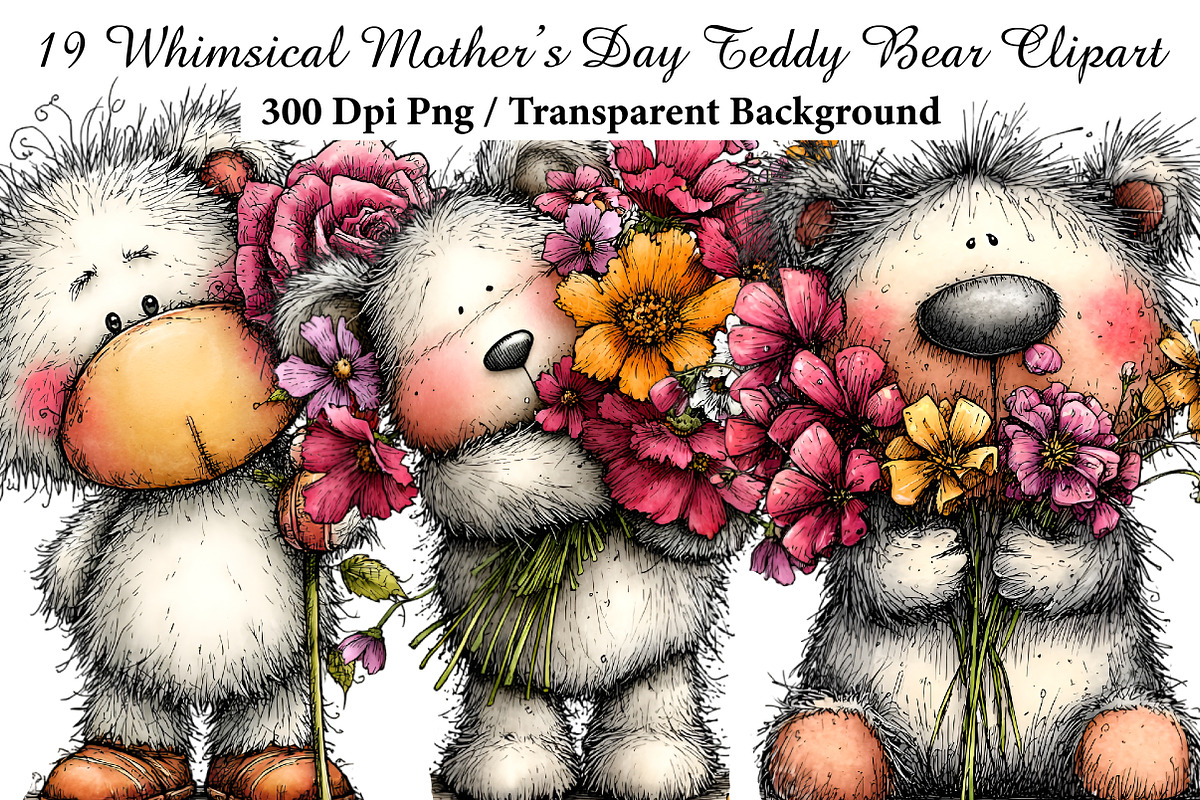 Whimsical Mother’s Day Teddy Bear Cl, an Illustration by GatewayDesign (Photo 3 of 3)
