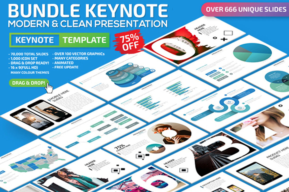 Bundle Keynote Presentation, a Presentation Template by Graphicgo (Photo 1 of 22)