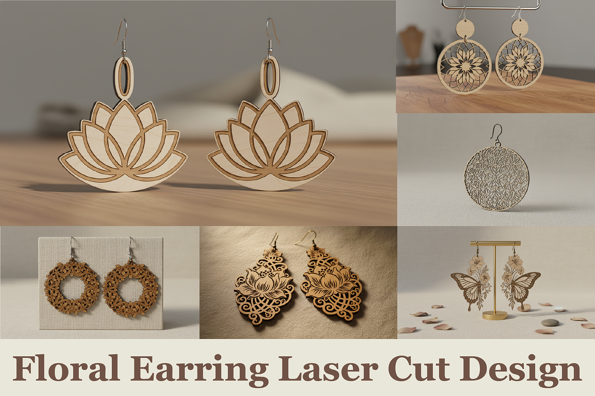 Flower Earrings Vector Set, a Graphic by musafir_fashion (Photo 1 of 11)