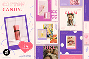 Cotton candy social media templates, a Social Media Template by Chanut is industries (Thumbnail 1 of 8)